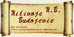 Milivoje Budojević vizit kartica
